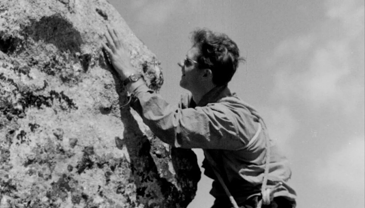 Der junge Lothar Roßner beim Klettern  | © DAV Leipzig