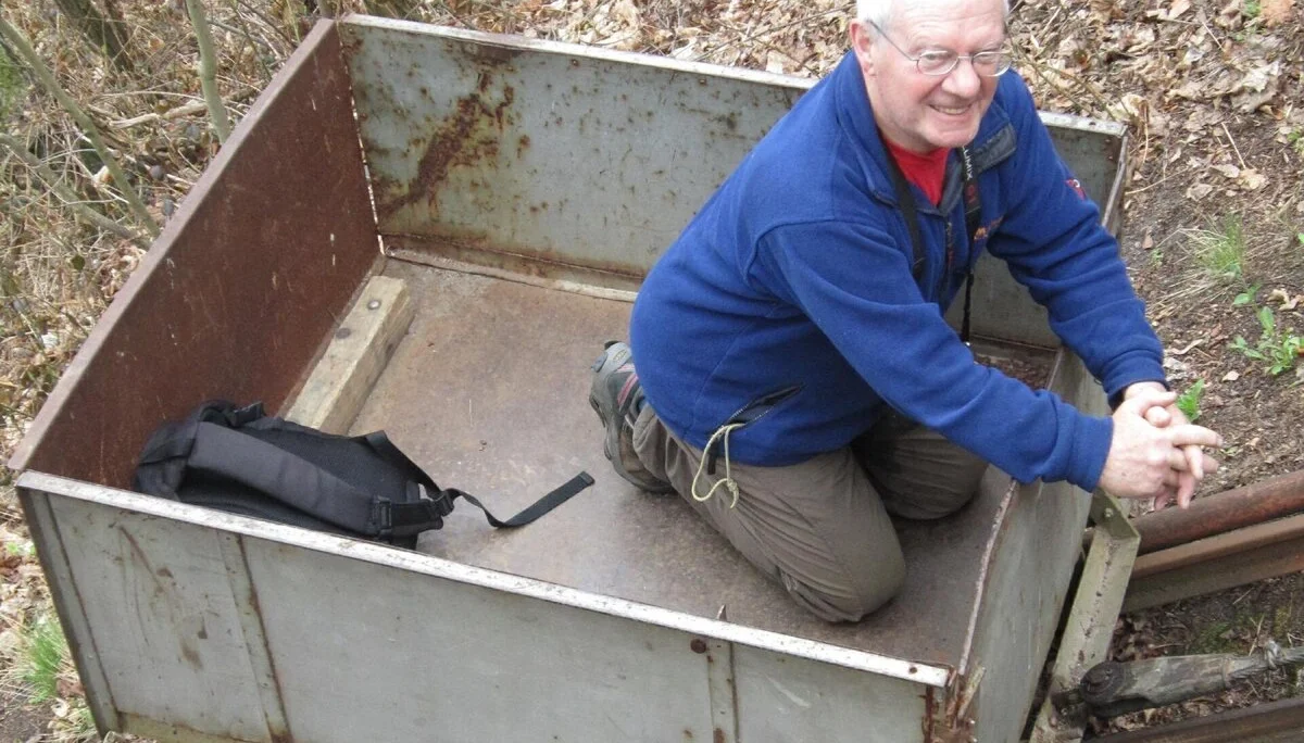 Lothar Roßner beim Materiallift der Karl-Stein-Hütte | © DAV Leipzig