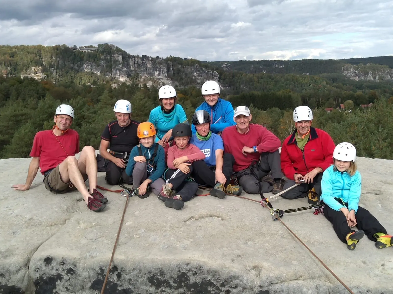 Gipfelbild der Klettergruppe Muldental auf der Nonne | © DAV Leipzig / Raik Herrmann