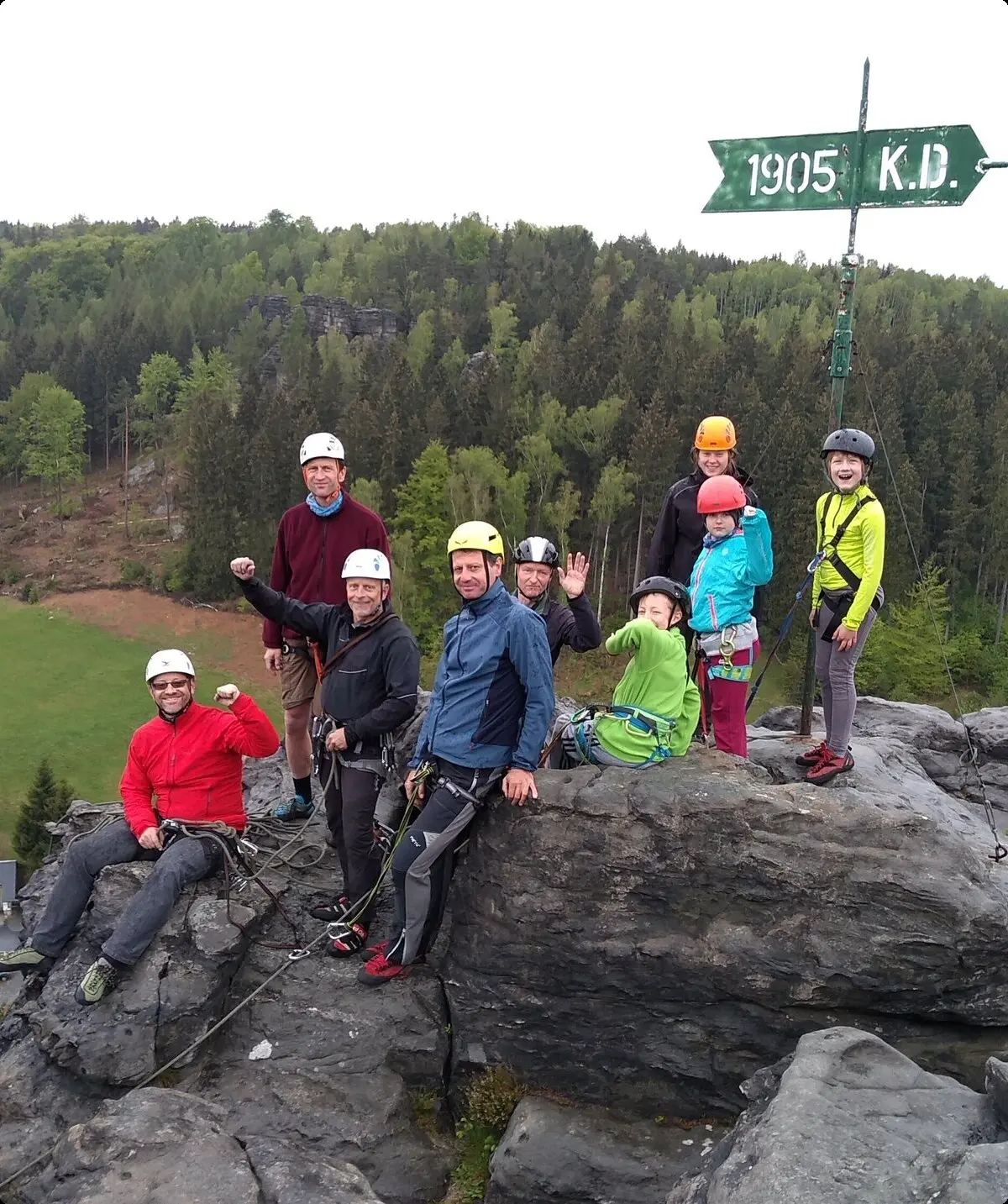 Gipfelbild der Klettergruppe Muldental im Bielatal  | © DAV Leipzig / Raik Herrmann