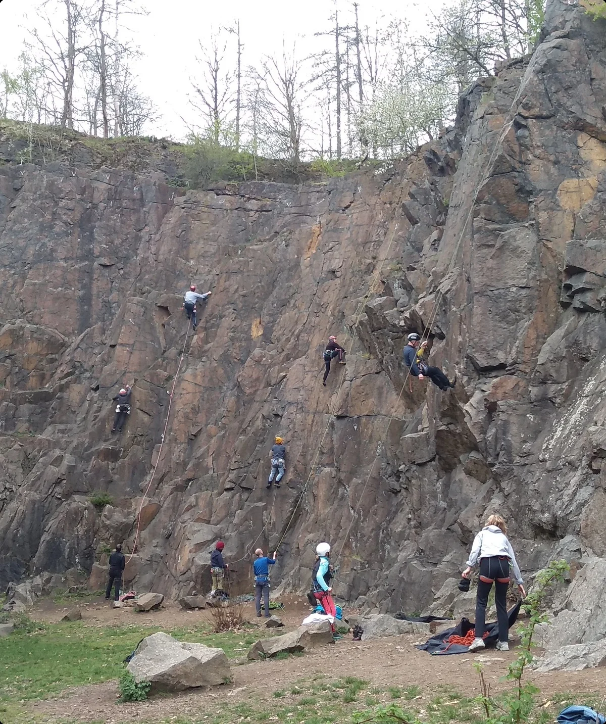 Klettergruppe Muldental im Ostbruch | © DAV Leipzig / Raik Herrmann