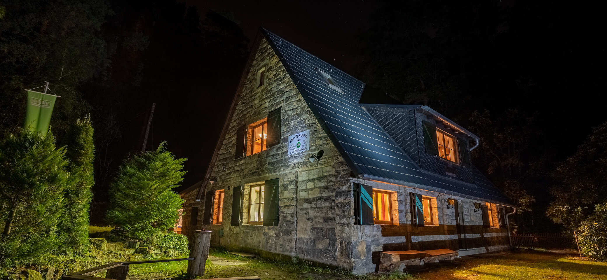 Karl-Stein-Hütte bei Nacht | © DAV Leipzig (Manuel Osburg)