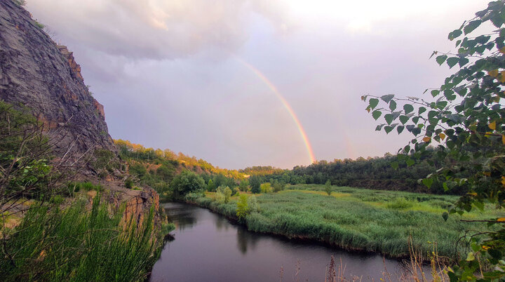 Holzberg mit Regenbogen | © DAV Leipzig - Daniel Elgner