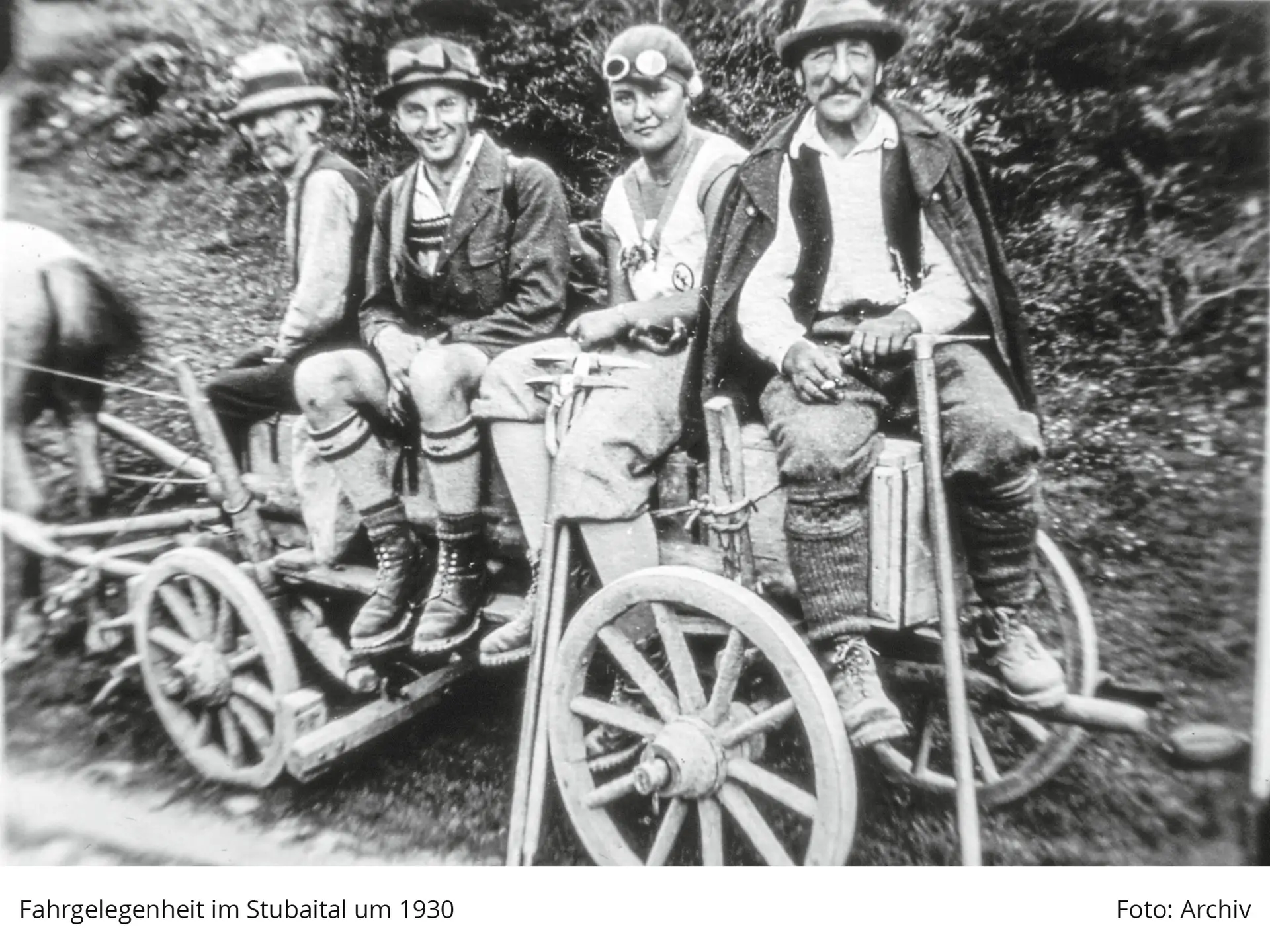 Fahrgelegenheit im Stubaital 1930 | © Archiv