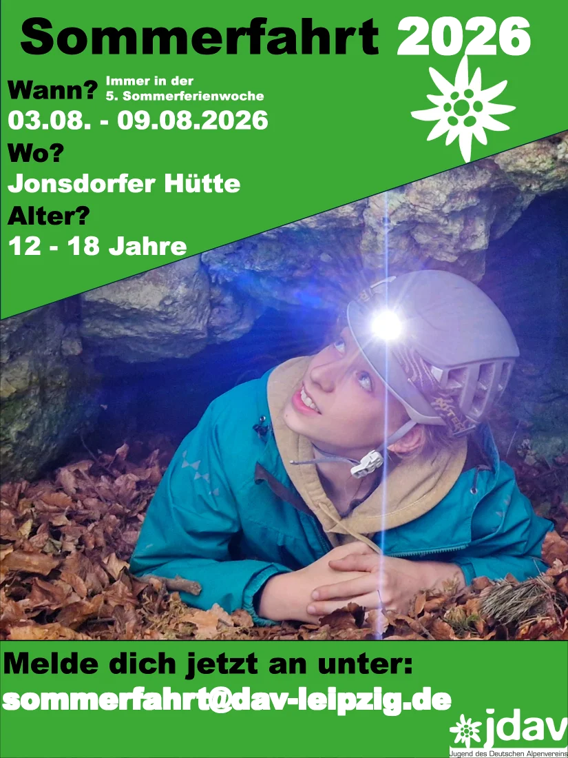 Werbebild Sommerfahrt 2026 | © DAV Leipzig