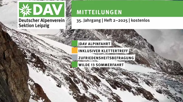 Cover DAV-Leipzig Mitteilungsheft 2-25 | © DAV-Leipzig