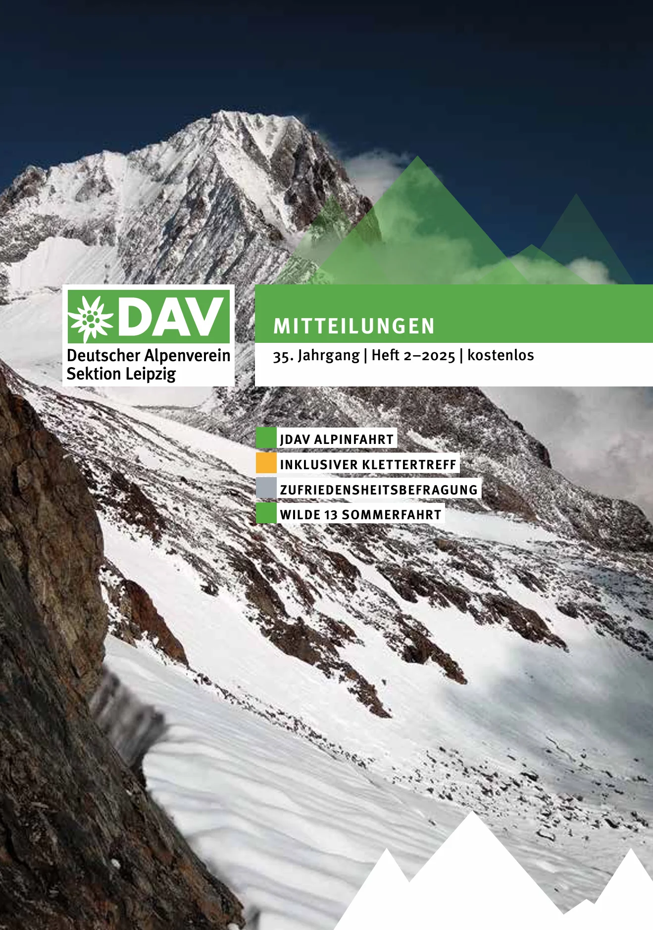 Cover DAV-Leipzig Mitteilungsheft 2-25 | © DAV-Leipzig