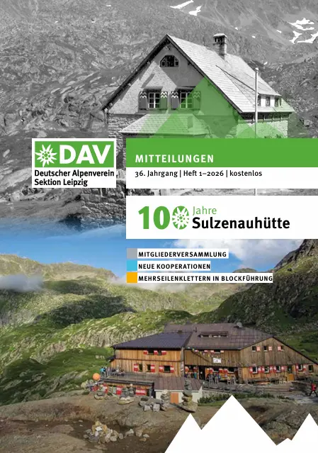 Cover Mitteilungshefts 01 2026 DAV Leipzig | © DAV Leipzig